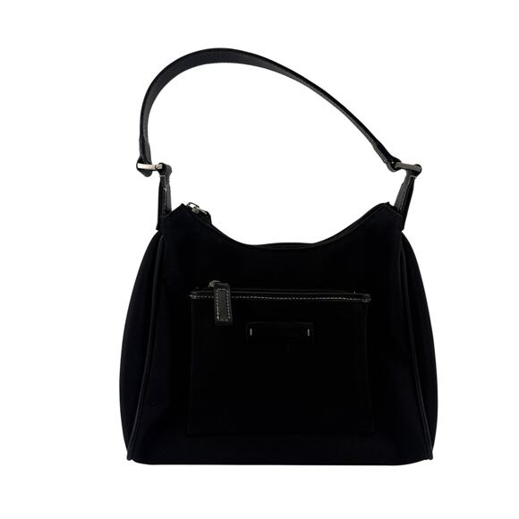 Reaction Kenneth Cole Black Plain Multi-Pocket Single Strap Purse Handbag - Picture 1 of 8